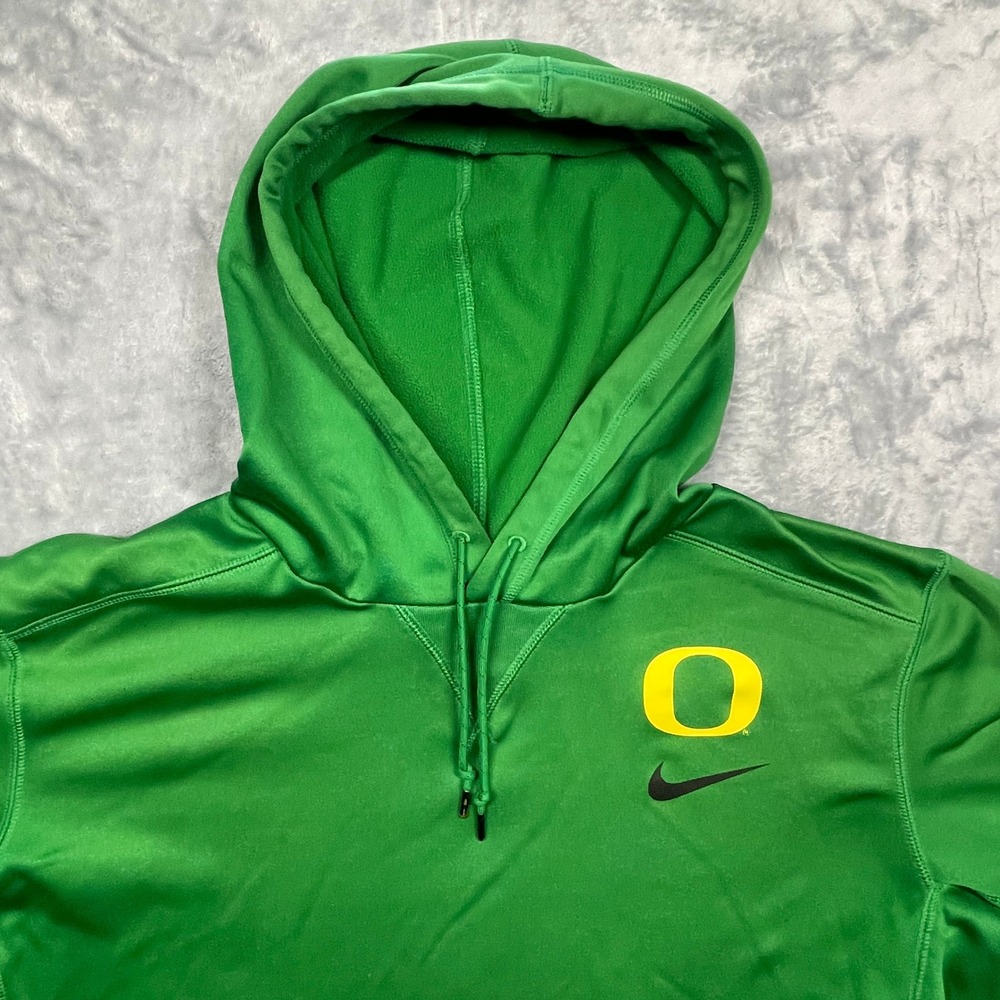Nike Oregon Ducks Hoodie Men Large Green Fighting Ducks Mighty Oregon Pullover - Picture 4 of 12